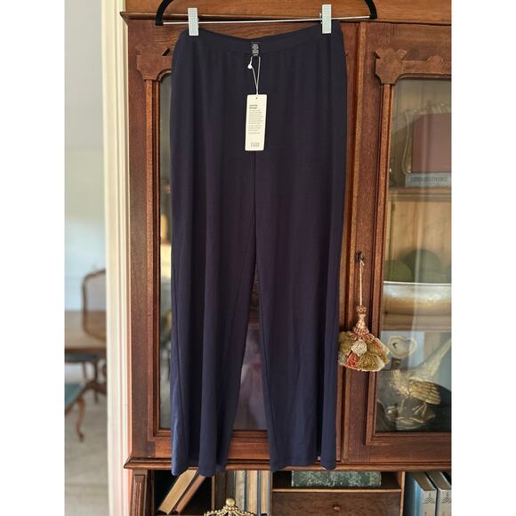 Eileen Fisher Straight Cropped Pants in Midnight XS nwt - Picture 1 of 7